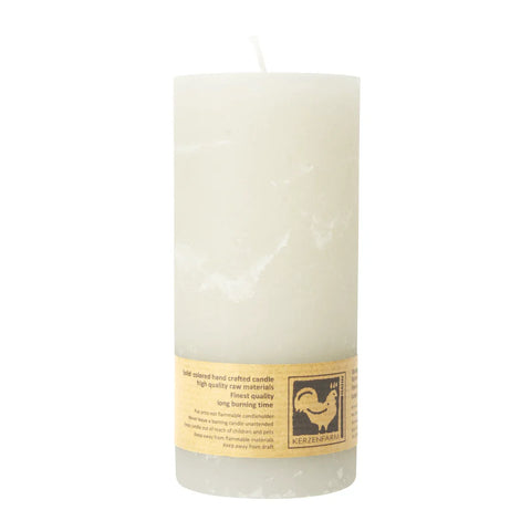 Stumpenkerze aus Paraffin, Elfenbein, Country, 65/135 mm, KERZENFARM HAHN, Brenndauer ca. 54h - luterne.shop