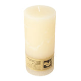 Stumpenkerze aus Paraffin, Creme, Country, 65/135 mm, KERZENFARM HAHN, Brenndauer ca. 54h - luterne.shop