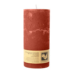 Stumpenkerze aus Paraffin, Rost, Country, 65/135 mm, KERZENFARM HAHN, Brenndauer ca. 54h
