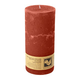 Stumpenkerze aus Paraffin, Rost, Country, 65/135 mm, KERZENFARM HAHN, Brenndauer ca. 54h - luterne.shop