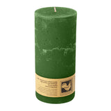 Stumpenkerze aus Paraffin, Dunkelgrün, Country, 65/135 mm, KERZENFARM HAHN, Brenndauer ca. 54h - luterne.shop