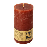 Stumpenkerze aus Paraffin, Rost, Country, 50/90 mm, KERZENFARM HAHN, Brenndauer ca. 29h - luterne.shop