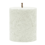 Stumpenkerze aus Stearin, Weiß, 64/75 mm, 100% pflanzlicher Wachs, KERZENFARM HAHN, Brenndauer ca. 19,5h - luterne.shop
