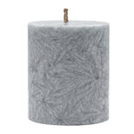 Stearin-Stumpenkerze, Grau, 64/75 mm, 100% pflanzlicher Wachs, KERZENFARM HAHN, Brenndauer ca. 19,5h