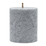 Stumpenkerze aus Stearin, Grau, 64/75 mm, 100% pflanzlicher Wachs, KERZENFARM HAHN, Brenndauer ca. 19,5h - luterne.shop
