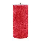 Stumpenkerze aus Stearin, Rot, 64/135 mm, 100% pflanzlicher Wachs, KERZENFARM HAHN, Brenndauer ca. 41h - luterne.shop