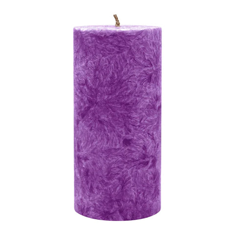 Stumpenkerze aus Stearin, Violett, 64/135 mm, 100% pflanzlicher Wachs, KERZENFARM HAHN, Brenndauer ca. 41h - luterne.shop