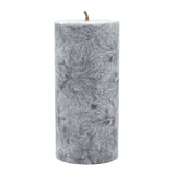 Stumpenkerze aus Stearin, Grau, 64/135 mm, 100% pflanzlicher Wachs, KERZENFARM HAHN, Brenndauer ca. 41h - luterne.shop