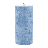 Stumpenkerze aus Stearin, Taubenblau, 64/135 mm, 100% pflanzlicher Wachs, KERZENFARM HAHN, Brenndauer ca. 41h - luterne.shop