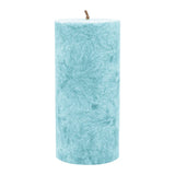 Stumpenkerze aus Stearin, Eisblau, 64/135 mm, 100% pflanzlicher Wachs, KERZENFARM HAHN, Brenndauer ca. 41h - luterne.shop