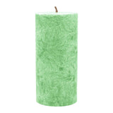 Stumpenkerze aus Stearin, Mint, 64/135 mm, 100% pflanzlicher Wachs, KERZENFARM HAHN, Brenndauer ca. 41h - luterne.shop
