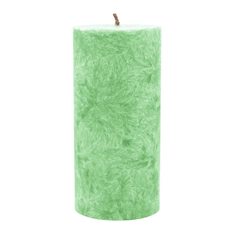 Stumpenkerze aus Stearin, Mint, 64/135 mm, 100% pflanzlicher Wachs, KERZENFARM HAHN, Brenndauer ca. 41h - luterne.shop