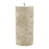 Stumpenkerze aus Stearin, Taupe, 64/135 mm, 100% pflanzlicher Wachs, KERZENFARM HAHN, Brenndauer ca. 41h - luterne.shop