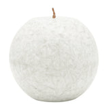 Kugelkerze aus Stearin, Weiß, Ø80 mm, 100% pflanzliches Wachs, KERZENFARM HAHN, Brenndauer ca. 25h - luterne.shop