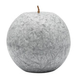 Kugelkerze aus Stearin, Grau, Ø80 mm, 100% pflanzliches Wachs, KERZENFARM HAHN, Brenndauer ca. 25h - luterne.shop
