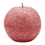 Kugelkerze aus Stearin, Rot, Ø80 mm, 100% pflanzliches Wachs, KERZENFARM HAHN, Brenndauer ca. 25h - luterne.shop