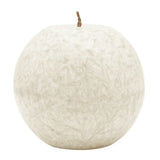 Kugelkerze aus Stearin, Elfenbein, Ø80 mm, 100% pflanzliches Wachs, KERZENFARM HAHN, Brenndauer ca. 25h - luterne.shop