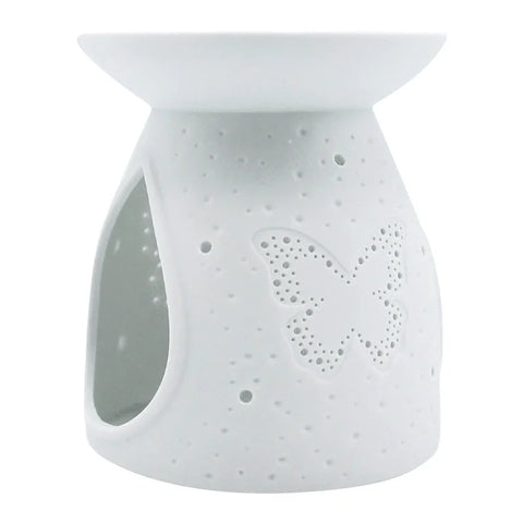 Duftlampe/ Duftstövchen aus Porzellan, Schmetterling, KERZENFARM HAHN, H105 x Ø90 mm - luterne.shop