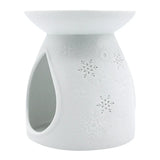 Duftlampe/ Duftstövchen aus Porzellan, Schneeflocke, KERZENFARM HAHN, H105 x Ø90 mm - luterne.shop