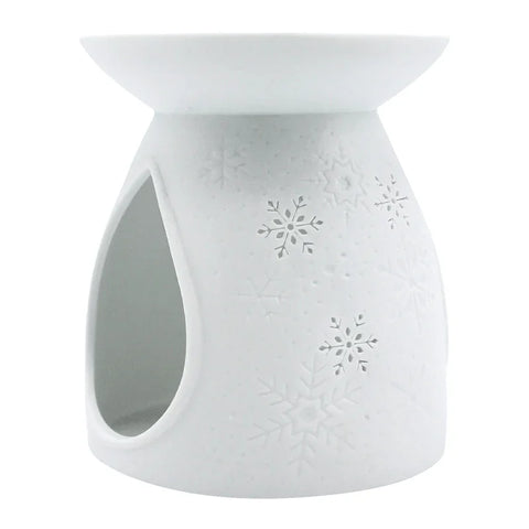 Duftlampe/ Duftstövchen aus Porzellan, Schneeflocke, KERZENFARM HAHN, H105 x Ø90 mm - luterne.shop