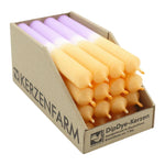 DIP DYE Stabkerzen Mandarin-Violett, 180/22 mm, KERZENFARM HAHN, Brenndauer 7h, 16 St.