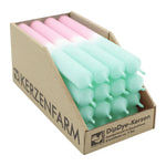 DIP DYE Stabkerzen Mint-Pastellaltrosa, 180/22 mm, KERZENFARM HAHN, Brenndauer 7h, 16 St.