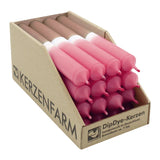 DIP DYE Stabkerzen Altrosa-Taupe, 180/22 mm, KERZENFARM HAHN, 7h, 16 St.