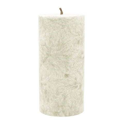 Stumpenkerze aus Stearin, Elfenbein, 64/135 mm, 100% pflanzlicher Wachs, KERZENFARM HAHN, Brenndauer ca. 41h - luterne.shop