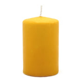 100% ÖKO-Stumpenkerze aus regionaler Bio-Masse, mit Bienenwachsüberzug, Gelb, BIOKEMA, 90/60 mm, Brenndauer ca. 50h - luterne.shop