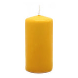 100% ÖKO-Stumpenkerze aus regionaler Bio-Masse, mit Bienenwachsüberzug, Gelb, BIOKEMA, 120/60 mm, Brenndauer ca. 70h - luterne.shop