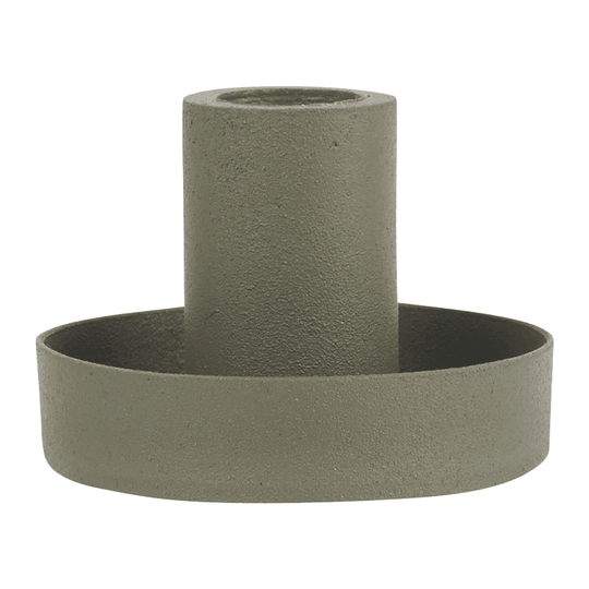 Kerzenhalter für Stabkerzen mit Ø13 mm, Staubig Grün, H40/Ø50 mm, Ib Laursen