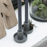 Kerzenhalter für Stabkerzen, staubig grün, H40/Ø50 mm, Ib Laursen - luterne.shop