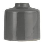 Kerzenhalter aus Keramik für Stabkerzen mit Ø22 mm, Grau, H80/Ø78 mm, Ib Laursen