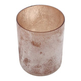 Kerzenhalter aus recyceltem Glas, Faded Rose, Frost-Look, H160/Ø130 mm, Ib Laursen - luterne.shop
