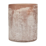 Kerzenhalter aus recyceltem Glas, Faded Rose, Frost-Look, H160/Ø130 mm, Ib Laursen - luterne.shop