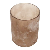 Kerzenhalter aus recyceltem Glas, Rosa, Frost-Look, H160/Ø130 mm, Ib Laursen - luterne.shop