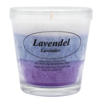 Duftkerze im Glas, Lavendel, 100% pflanzliches Stearin, KERZENFARM HAHN, mit reinen ätherischen Ölen, Brenndauer ca. 24h