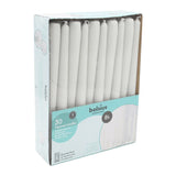 Spitzkerzen, Weiß, BOLSIUS, 24/250 mm, Brenndauer ca. 8h, Box mit 30 Stück - luterne.shop