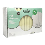Spitzkerzen, Elfenbein, BOLSIUS, 23/240 mm, Brenndauer ca. 7h, Box mit 100 Stück - luterne.shop