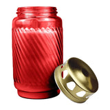 Laternenglas mit Golddeckel, Grabkerze aus Glas, Rot, BOLSIUS, Brenndauer ca. 100h, 173/90 mm, Grabschmuck, Grabdekoration - luterne.shop