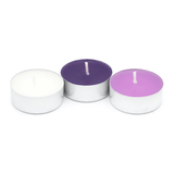 Duft-Teelichter, mehrfarbig, Französischer Lavendel, BOLSIUS, Ø38 mm, Brenndauer ca. 4h, 30 Stück pro Verpackung - luterne.shop