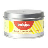 TRUE CITRONELLA, Duftkerze in Metalldose, Gelb, BOLSIUS, 49/87 mm, Brenndauer ca. 22h - luterne.shop