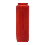 AETERNA-Öllicht, 100% reines Pflanzenöl, Rot, Nr. 10, Brenndauer 9 Tage, 190/65 mm, Karton mit 20 Stück - luterne.shop