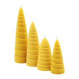 Waben-Spiralkerze, 100% reines Bienenwachs, KERZENFARM HAHN, 100/58 mm, Brenndauer ca. 5h - luterne.shop