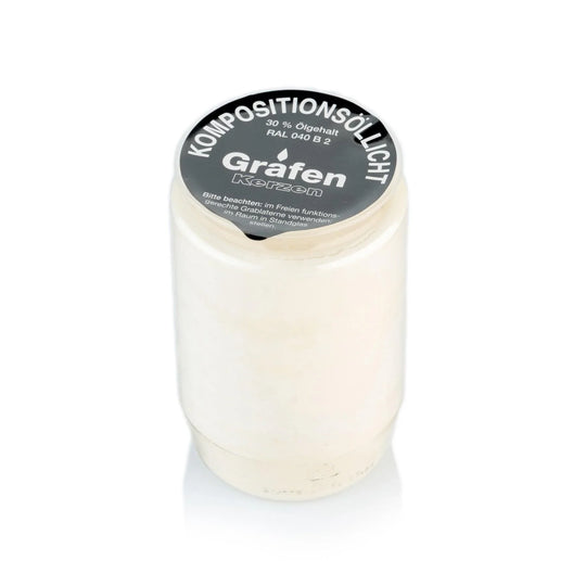 GRAFEN-Kompoöllicht Nr. 333, Weiß, 30% Ölgehalt, Brenndauer 3 Tage, 95/58 mm, 20 St.