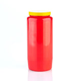 GRAFEN-Premiumöllicht, 100% reines Pflanzenöl, Rot, Nr. 607, Brenndauer ca. 6 Tage, 151/68 mm, Karton mit 20 Stück - luterne.shop