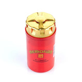 MEMORIAM-Kompositionsöllicht mit Golddeckel, Rot, Nr. 23, AETERNA, Brenndauer ca. 2.5 Tage, 125/60 mm, Karton mit 20 Stück - luterne.shop