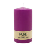 100% PURE, NATURAL WAX, Stumpenkerze, Erika, WENZEL, 130/70 mm, Brenndauer ca. 52h, 100% plastikfrei - luterne.shop