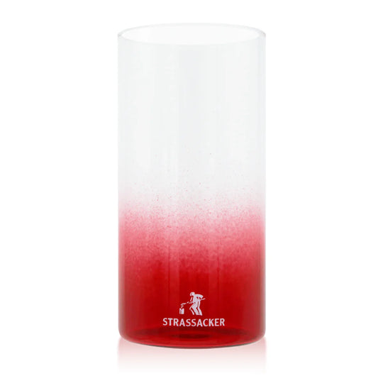 Grablampenschutzglas für große Grabkerzen, hitzebeständig, 150/75 mm, mit rotem Farbverlauf