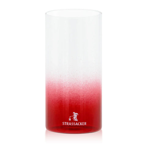 Grablampenschutzglas für große Grabkerzen, hitzebeständig, 150/75 mm, mit rotem Farbverlauf - luterne.shop
